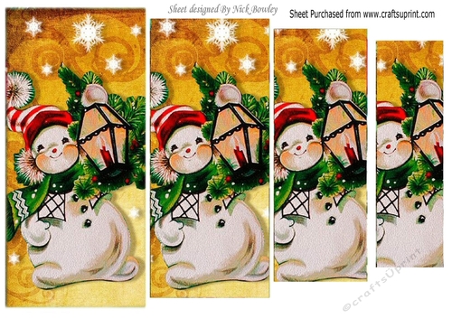 jolly snowman with lamp pyramids