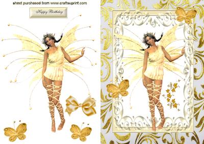 Pretty Faerie in Gold