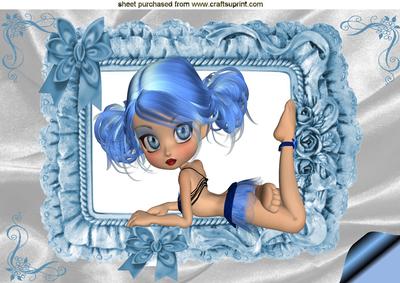 Little Girl Bluebell A4 Topper