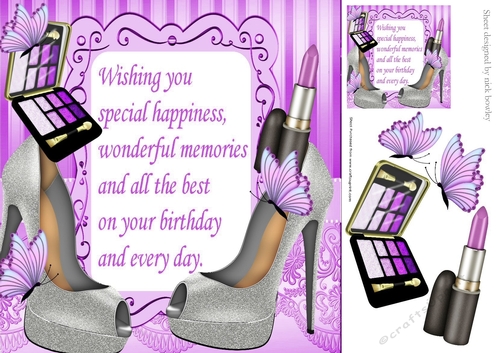 silver sparkle shoes with purple butterflies and makeup 8x8