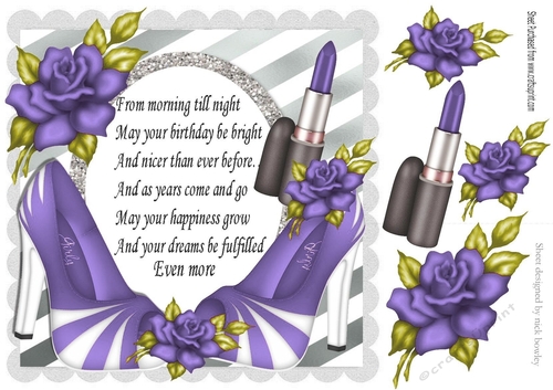 pretty purple shoes, with purple roses and horizontal stripe frame with verse 8x8