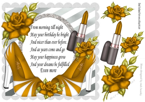 pretty gold shoes, with gold roses and horizontal stripe frame with verse 8x8