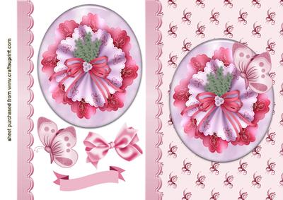 Pretty Pink Floral & Lace Topper