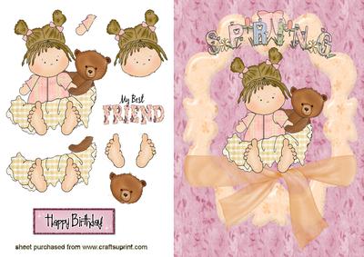 Little Girl with Her Best Friend Ted!
