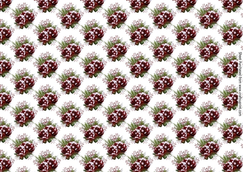 pretty red winter roses with snow  A4 backing paper (Landscape)