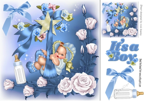 Cute little baby bow in a bonnet with bows & roses 8x8