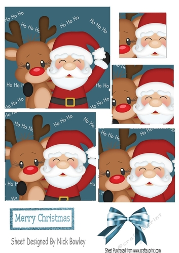 A selfie with santa and Rudolph pyramids