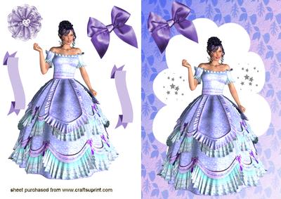 Pretty Lady in Evening Gown