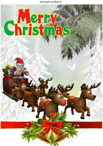 Lovely santa is on his way, with insert/verse A4