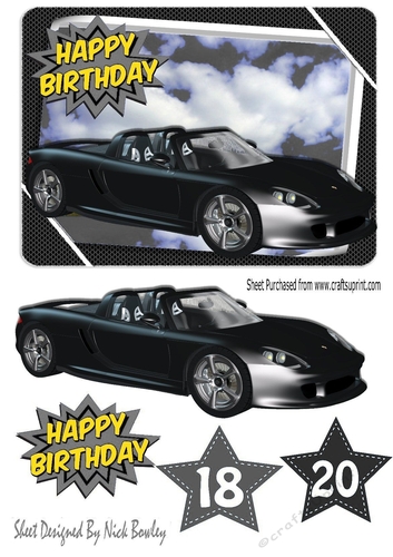 Sports car in funky silver/black A5 Frame