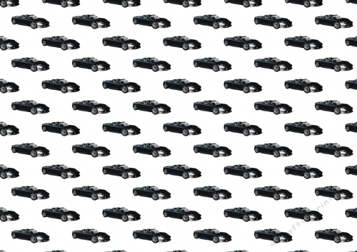 black sports car backing paper