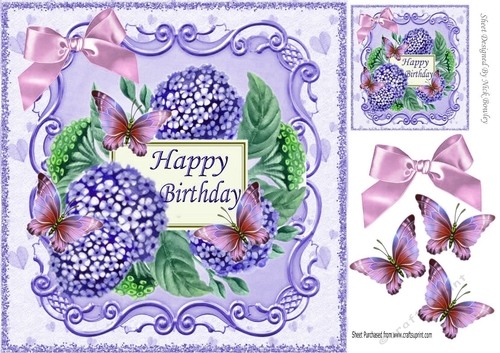pretty lilac chrysanthemums and pink butterflies 8x8