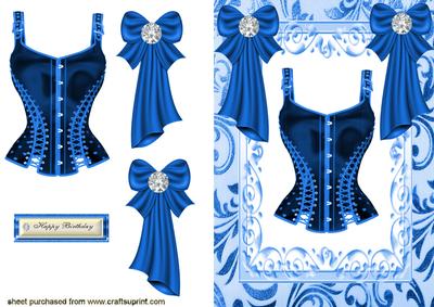 Gorgeous Electric Blue Basque!