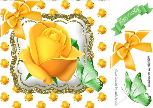 yellow rose 8x8