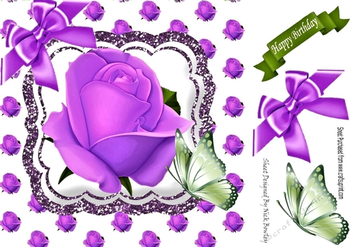 purple rose 8x8