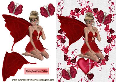 Pretty Faerie in Red Velvet