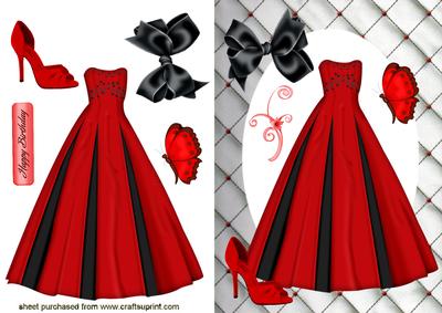 Beautiful Red Gown & Red Shoes