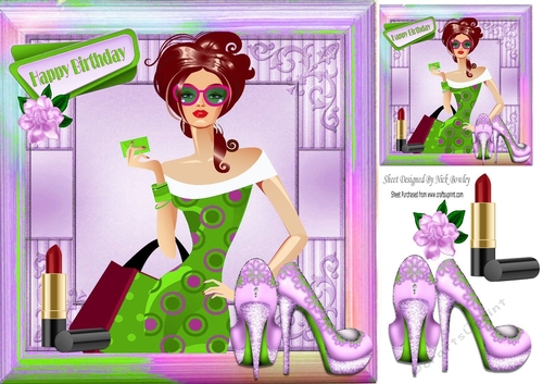 I just love to  spend! spend! spend! with my credit card (green) 8x8