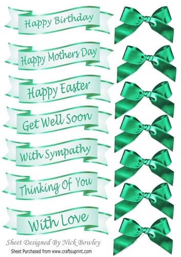 turq mixed sentiment banners with turq satin bows
