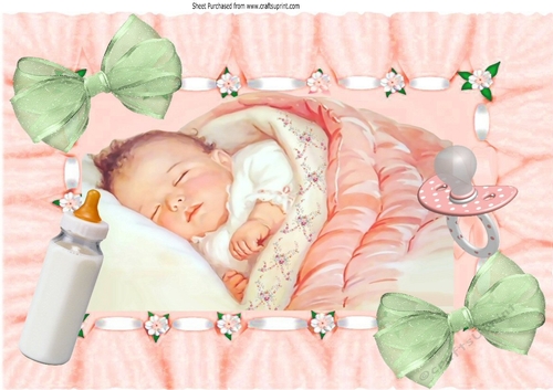 sleep tight precious little girl A4