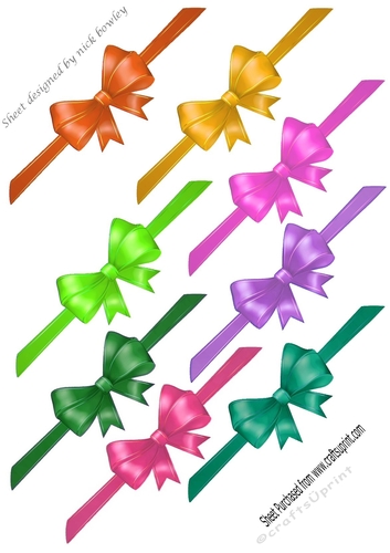 pretty corner bows thin border fit 8x8 (set two)