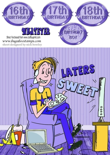 Game boy whiz kid! Birthday 16, 17, & 18 (purple)