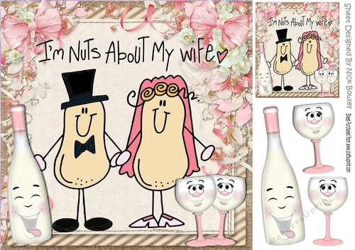 Im Nuts About My Wife! Anniversary 8x8