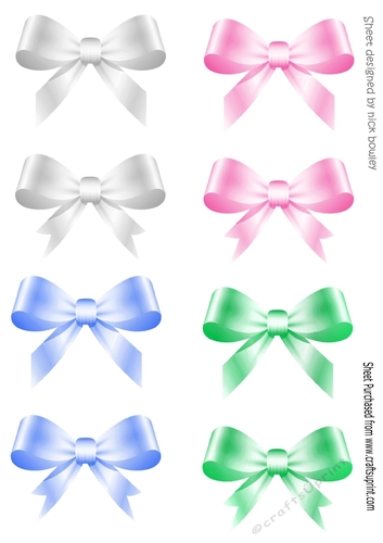 two designs of pastel bows (lovely for babies)