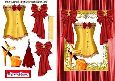Sexy! Sassy! Drop Dead Gorgeous! Gold Basque!
