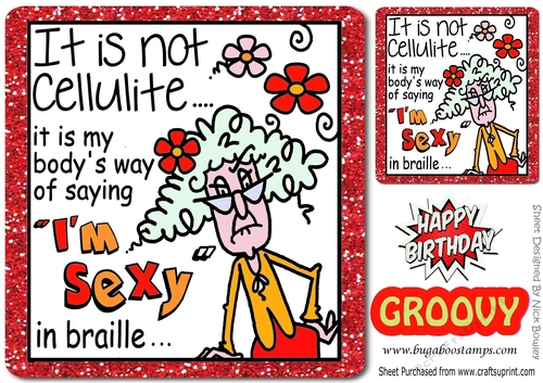 I am sexy! dotty in red glitter frame 8x8