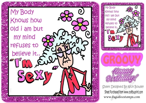 Im one sexy lady! in pink 8x8
