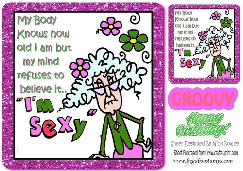 Im one sexy lady! in green 8x8