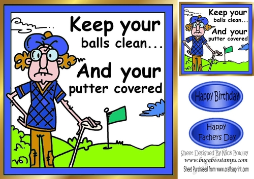 Great game of golf with Gus in blue 8x8