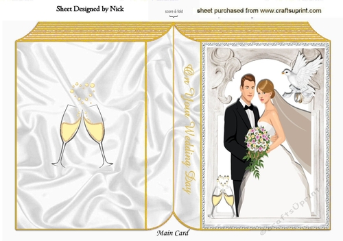 Wedding couple with Arch & Dove A5 folded book