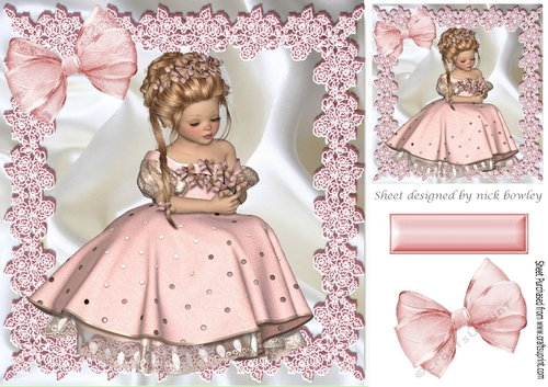 In deep thought!, pretty girl sitting with lace and satin 8x8 frame