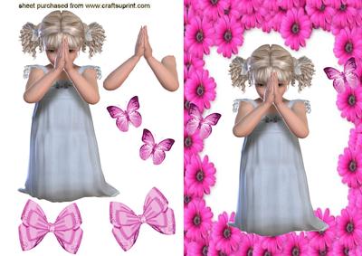 Sweet Little Girl Praying
