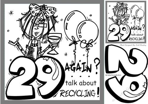  Birthday Girl! I am 29 Again, 8x8 (colour me!)