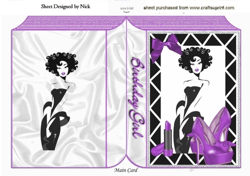 A Girl with Everything! (purple) A5 folded book