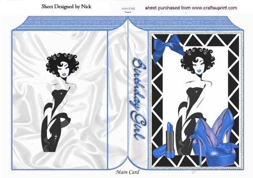 A Girl with Everything! (blue) A5 folded book