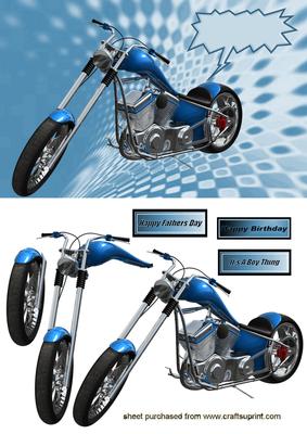 Blue Motorbike