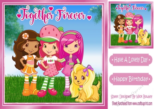 Friends Forever! with cute puppy 8x8