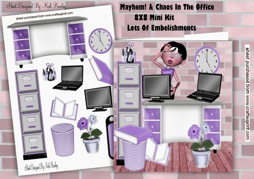 Mayhem & Chaos in my office 8x8 Mini Kit (purple)