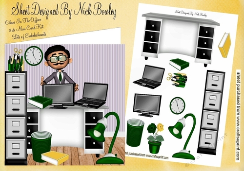 Mayhem & Chaos Man in his office 8x8 Mini Kit (Green)