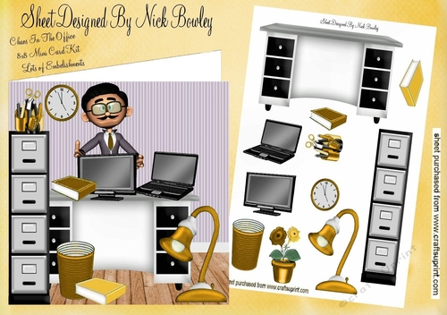 Mayhem & Chaos Man in his office 8x8 Mini Kit (Gold)
