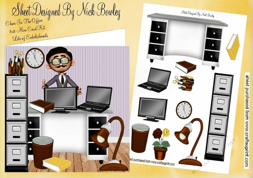 Mayhem & Chaos Man in his office 8x8 Mini Kit (brown)