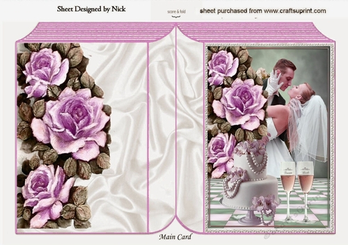 OUR BEAUTIFUL DAY! A DAY TO REMEMBER with lilac roses folded book