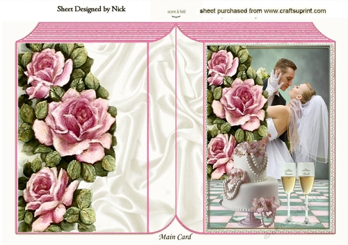 OUR BEAUTIFUL DAY! A DAY TO REMEMBER with pink roses folded book