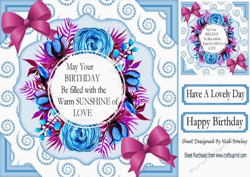 Birthday filled with sunshine and love floral pink bow 8x8