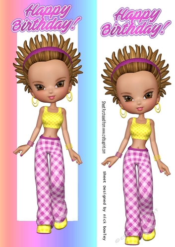 Trendy girl in pink tall DL