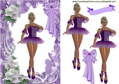 Pretty Ballerina in Flower Frame